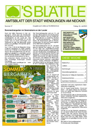 Ausgabe 27/2025 lesen