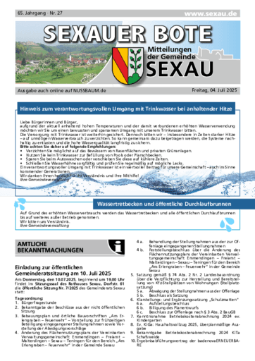 Ausgabe 27/2025 lesen