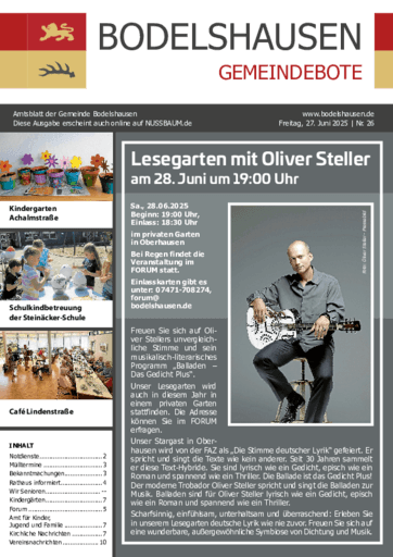 Ausgabe 26/2025 lesen