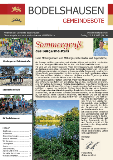 Ausgabe 30/2025 lesen