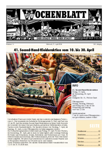 NUSSBAUM+ Premium - Wochenblatt der Stadt Weil der Stadt